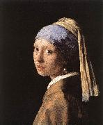 VERMEER VAN DELFT, Jan Girl with a Pearl Earring er Norge oil painting reproduction